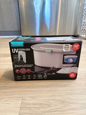 NuvoMed UV Sterilizer Box - White with Teal Accent